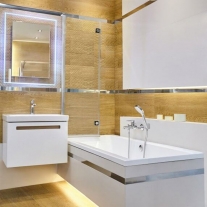 Baterie cada-dus Hansgrohe, Talis E, crom